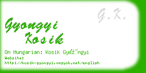 gyongyi kosik business card
